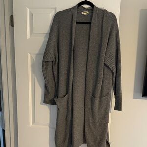 Garage Charcoal Open Front Cardigan